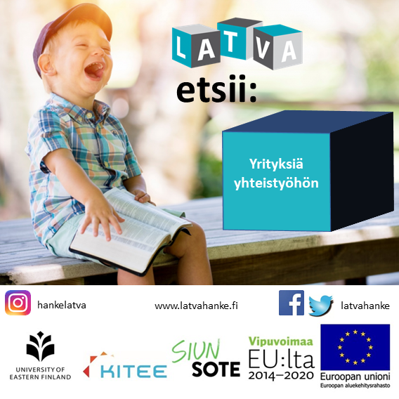 LaTVa-hankkeen sometilit ja hankkeen toimijoiden sekä rahoittajan logot.
